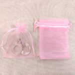 Розови торбички органза размер 9/12см.