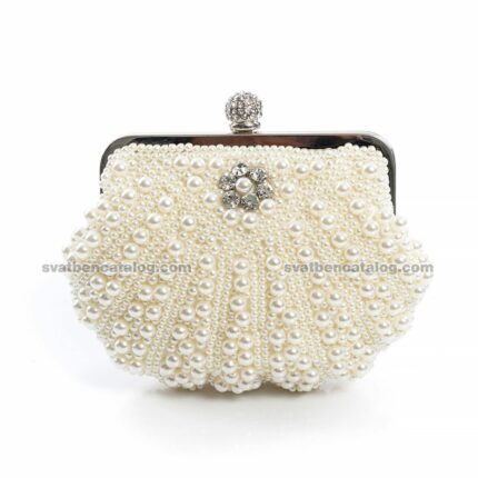Сватбена чанта с перли