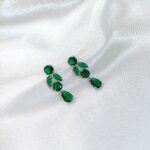 Зелени обеци за бал код153