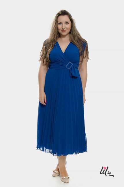 Синя вечерна рокля