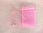 Розови торбички от органза 10/15см.