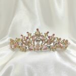 Златиста корона с розови камъни Ларисма