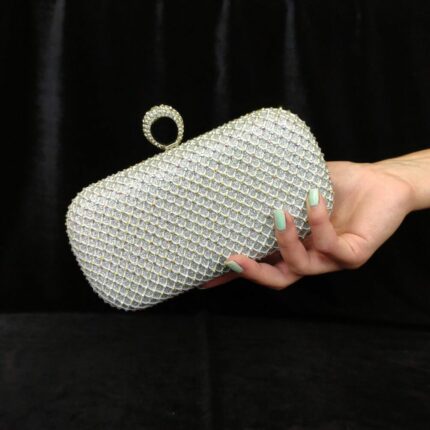 silver evening bag