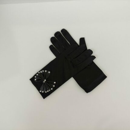 black gloves with stone