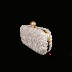 white bridal pearls lil bag