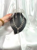 Сет колие с обеци и тиара S245