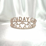 Диадема за рожден ден Birthday girl розово злато