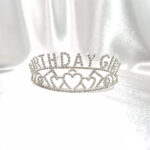 Диадема за рожден ден Birthday girl сребриста